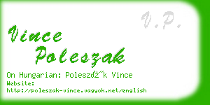 vince poleszak business card
